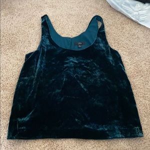 j. crew crushed velvet tank top.